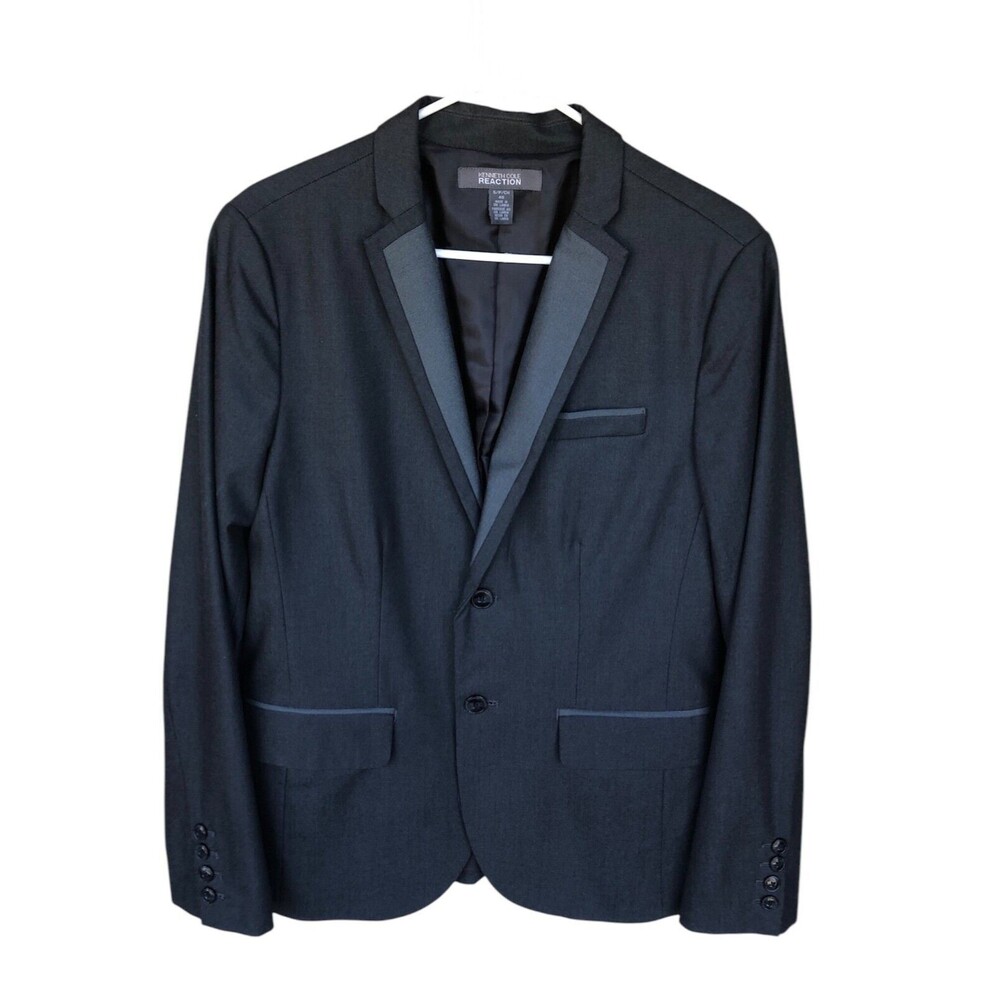Kenneth Cole Reaction Sport Jacket Mens Black  40 Corpcore Blazer Evening Coat